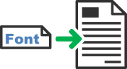 フォントの置き換え・埋め込み