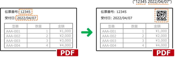 抽出したテキストをバーコードに利用する